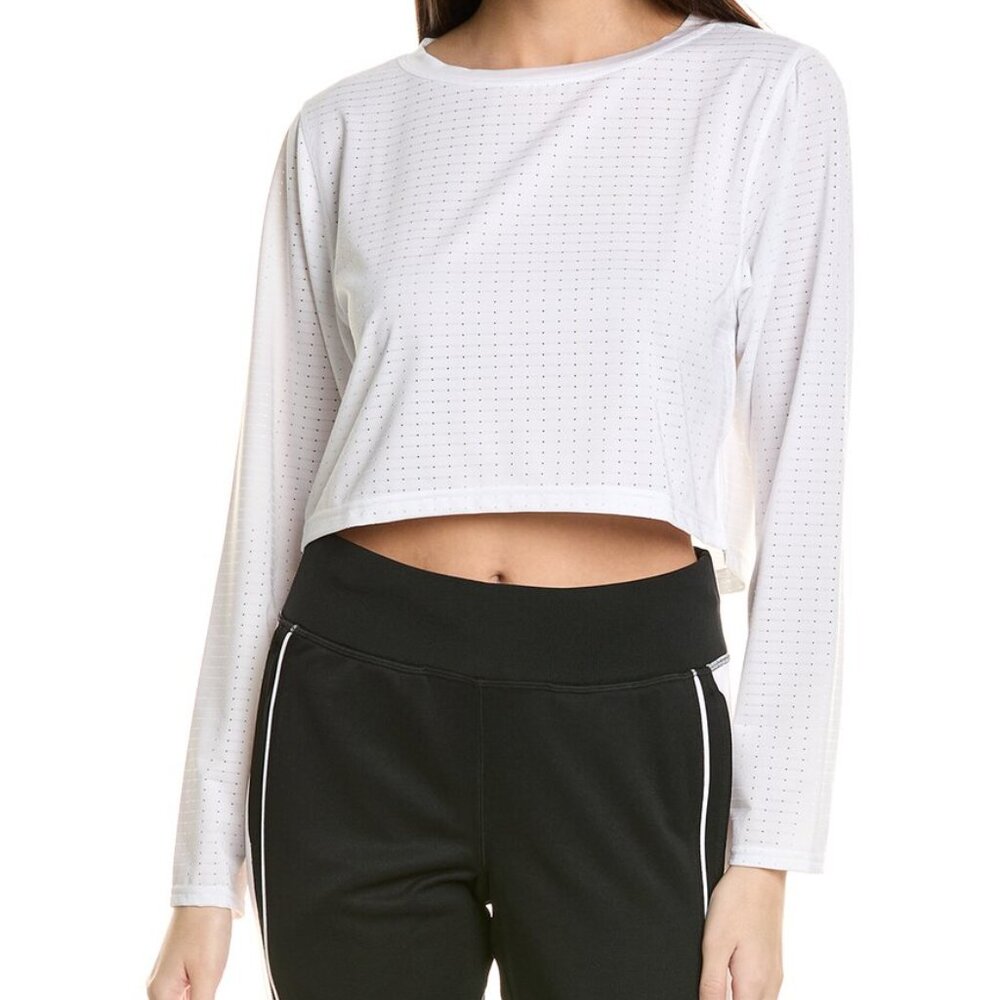 Fila Fi-lux Vented Crop Top In white  Sz Medium  Gym Tennis Yoga New